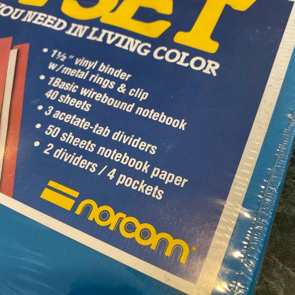 Vintage Norcom Blue JAM SET Binder Bundle Pack NEW - Picture 2 of 6